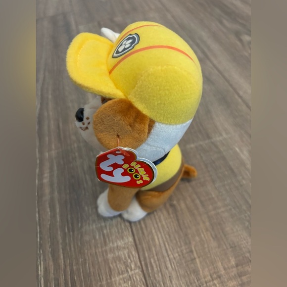 TY Beanie Boos Paw Patrol RUBBLE Dog Plush 9 Inch Stuffed Animal Soft Toy 2019 - Picture 2 of 5